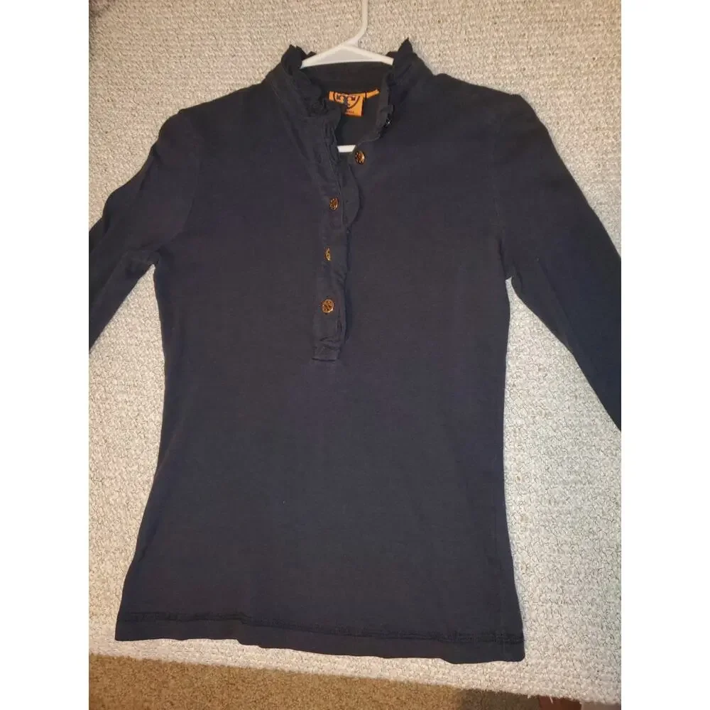 Tory Burch Lidia Ruffle Shirt Size XS
